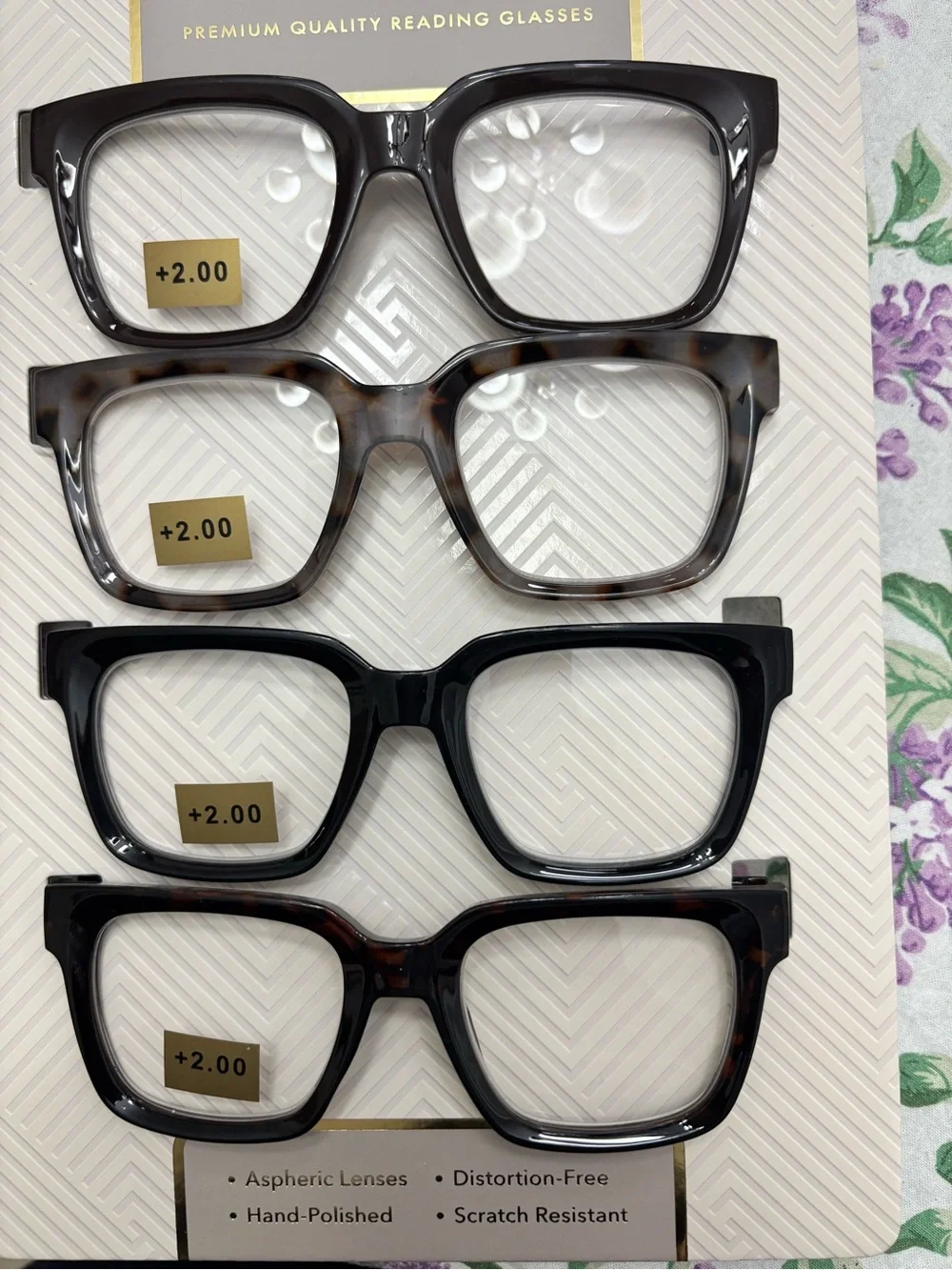 nicole miller New York Square  Reading Glasses 4 Pack  (+2.00)